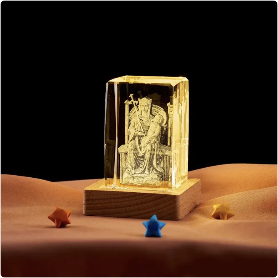 Buddha Crystal Cube Ornament