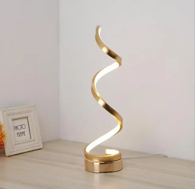 LED Spiral Curved Desk Lamp